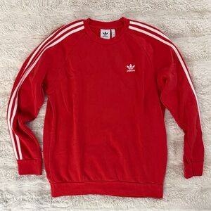 Adidas Men's Red Crewneck Sweater
